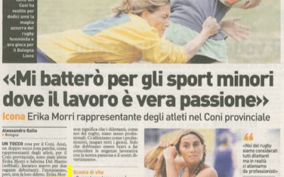 Erika Morri rappresentante degli atleti nel coni provinciale